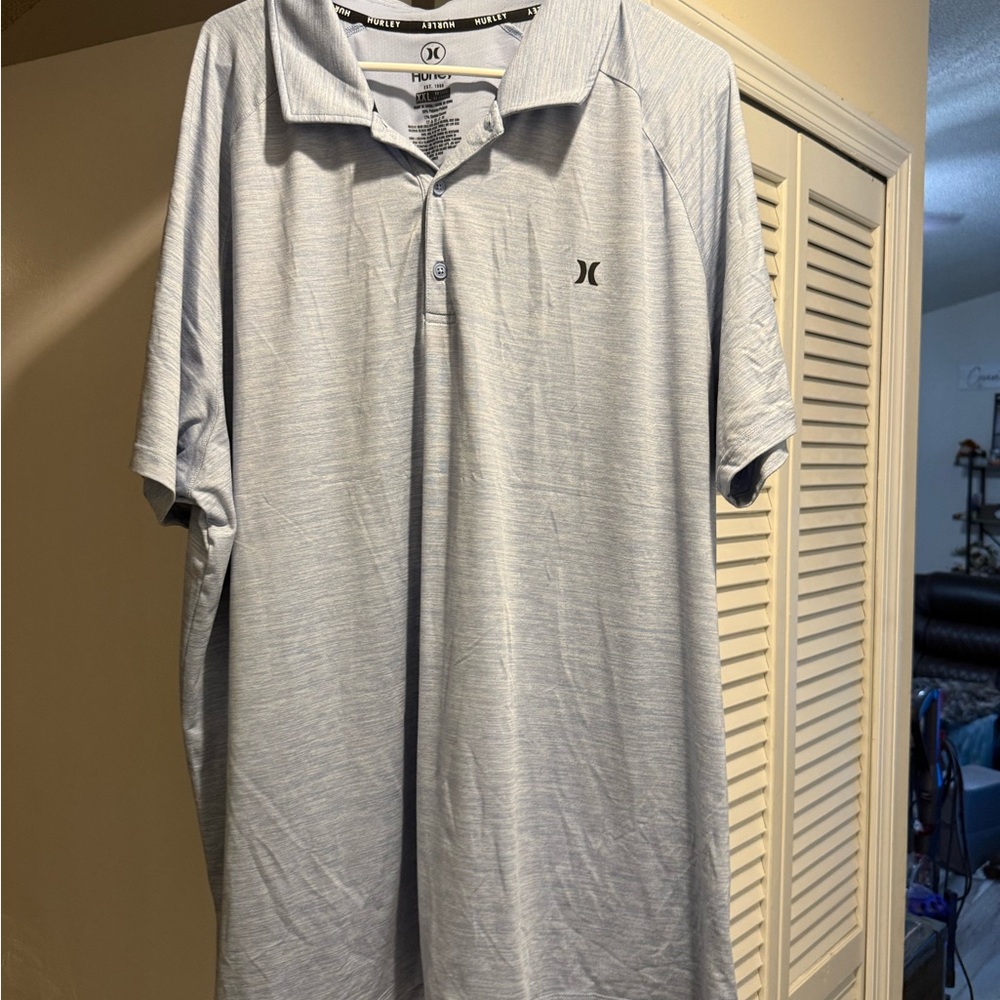 Hurley Men's Blue/Gray Polo Shirt